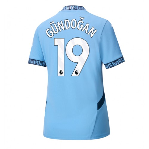 Fotballdrakt Dame Manchester City Ilkay Gundogan #19 Hjemmedrakt 2024-25 Kortermet